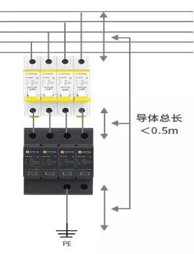 浪涌保護器的安裝及保護-接線圖